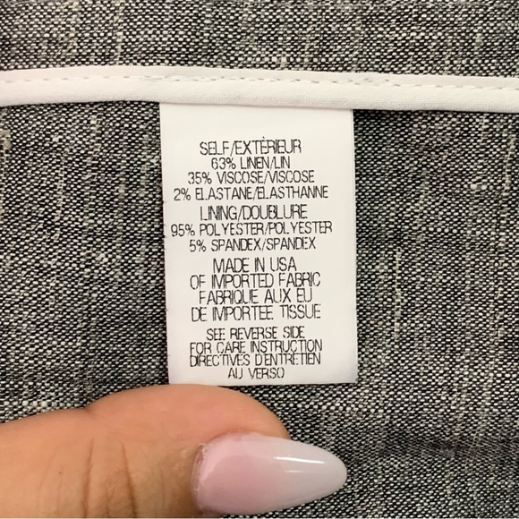 Theory Women’s Gray 100% Linen Three Button Blazer Jacket Size 2 - Picture 16 of 16